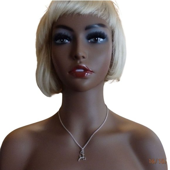 Tiny Christmas reindeer necklace  2081 - Picture 3 of 5